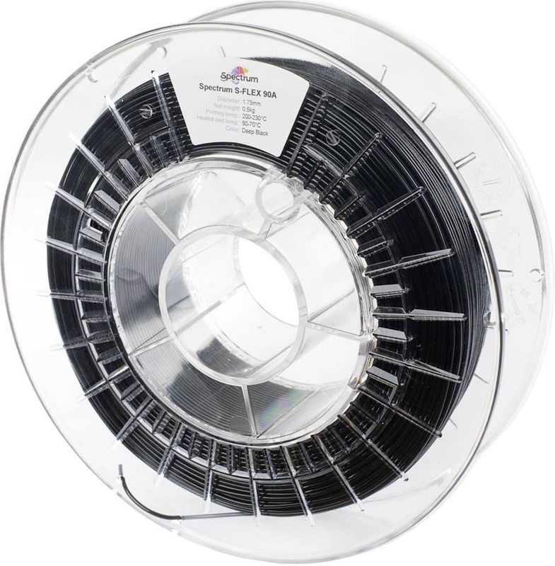 Spectrum - S-Flex 90A - Filament - Deep Black - 1.75 mm - 500 g