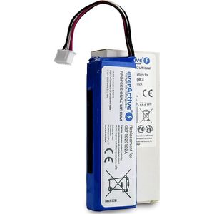 Everactive Oplaadbare batterij EVB101 voor bluetooth luidspreker JBL Charge (Oplaadbare batterij), Bluetooth luidspreker, Blauw