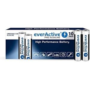 everActive AAA batterijen 200 stuks, Pro Alkaline, Micro LR03 R03 1.5V, hoogste prestaties, 10 jaar houdbaarheid, 200 stuks