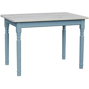 k koma Blauwe eettafel keukentafel tafel tafel massief grenen hout landelijke stijl - NIEUW (60 x 120 cm)