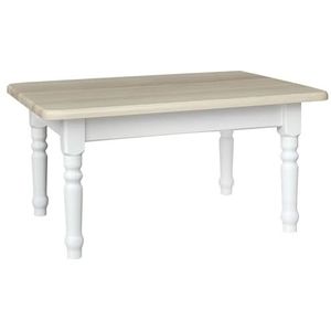 k koma Eettafel, koffietafel, restaurant, grenen tafel, massief wit, fabrikant landelijke stijl, NIEUW - onbehandeld (50 x 60 cm)