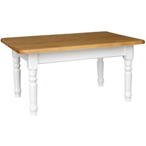 k koma Eettafel, koffietafel, restaurant, grenen tafel, massief wit, fabrikant landelijke stijl NIEUW - Alder (60 x 130 cm)