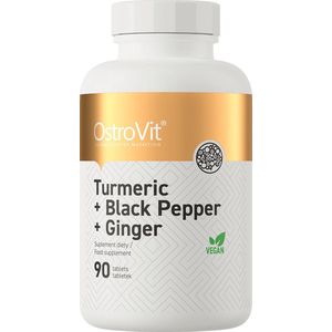 Superfoods - Turmeric + Black Pepper + Ginger 90 Tablets OstroVit