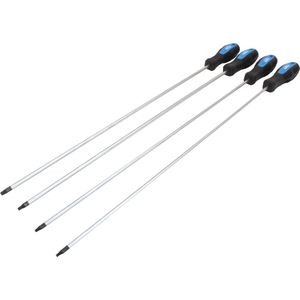 Satra extra lange torx schroevendraaier set 4 dlg schroevendraaierset 45 cm lang