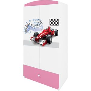 Kocot Kids - Kledingkast babydreams roze Formule 1 - Halfhoge kast - Roze