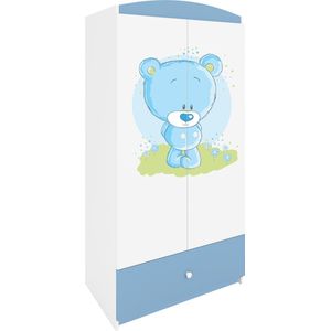 Kocot Kids - Kledingkast babydreams blauw teddybear - Halfhoge kast - Blauw