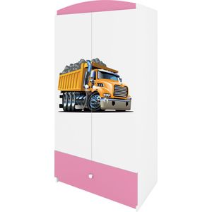 Kocot Kids - Kledingkast babydreams roze vrachtwagen - Halfhoge kast - Roze