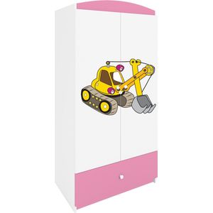 Kocot Kids - Kledingkast babydreams roze graafmachine - Halfhoge kast - Roze