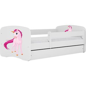 Kocot Kids - Bed babydreams wit eenhoorn zonder lade met matras 180/80 - Kinderbed - Wit