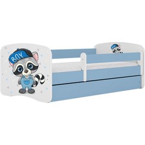 Kocot Kids - Bed babydreams blauw wasbeer met lade zonder matras 140/70 - Kinderbed - Blauw