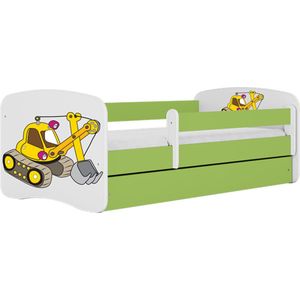 Kocot Kids - Bed Babydreams groen graafmachine zonder lade zonder matras 180/80 - Kinderbed - Groen