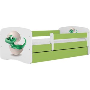 Kocot Kids - Bed babydreams groen baby dino zonder lade zonder matras 180/80 - Kinderbed - Groen