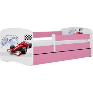 Kocot Kids - Bed babydreams roze Formule 1 zonder lade zonder matras 140/70 - Kinderbed - Roze