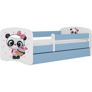 Kocot Kids - Bed babydreams blauw panda zonder lade zonder matras 160/80 - Kinderbed - Blauw