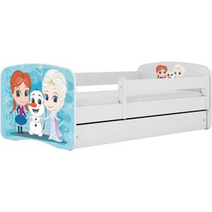 Kocot Kids - Bed babydreams wit Frozen met lade zonder matras 180/80 - Kinderbed - Roze
