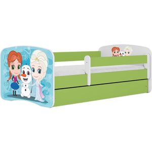 Kocot Kids - Bed babydreams groen Frozen zonder lade zonder matras 140/70 - Kinderbed - Roze