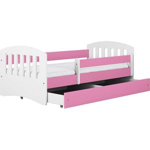 Kocot Kids - Bed classic 1 roze zonder lade met matras 160/80 - Kinderbed - Roze
