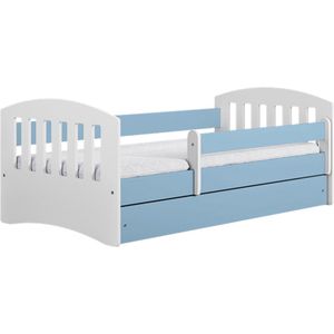 Kocot Kids - Bed classic 1 blauw zonder lade met matras 180/80 - Kinderbed - Blauw
