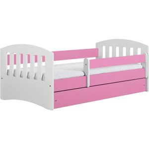Kocot Kids - Bed classic 1 roze zonder lade met matras 180/80 - Kinderbed - Roze