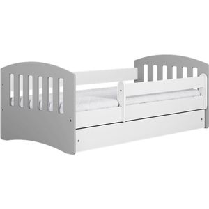 Kocot Kids - Bed classic 1 grijs zonder lade met matras 180/80 - Kinderbed - Grijs