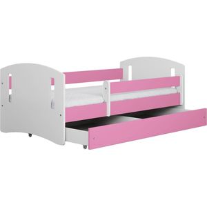 Kocot Kids - Bed classic 2 roze met lade zonder matras 160/80 - Kinderbed - Roze