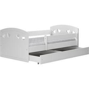 Kocot Kids - Bed Julia wit met lade met matras 180/80 - Kinderbed - Wit