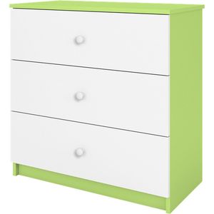 Kocot Kids - Ladekast babydreams groen zonder patroon - Halfhoge kast - Groen