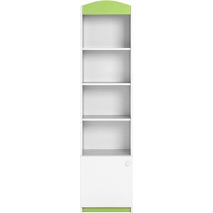 Kocot Kids - Enkele boekenkast gesloten groen - Halfhoge kast - Groen