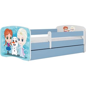 Kocot Kids - Bed babydreams blauw Frozen met lade met matras 180/80 - Kinderbed - Roze