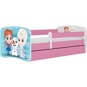 Kocot Kids - Bed babydreams roze Frozen met lade met matras 140/70 - Kinderbed - Roze