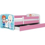 Kocot Kids - Bed babydreams roze Frozen met lade met matras 160/80 - Kinderbed - Roze