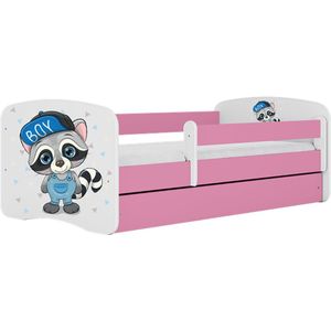 Kocot Kids - Bed babydreams roze wasbeer met lade met matras 160/80 - Kinderbed - Roze