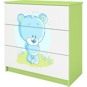 Kocot Kids - Ladekast Babydreams groen groen teddybeer - Halfhoge kast - Groen
