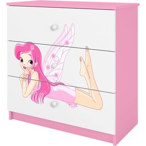 Kocot Kids - Ladekast babydreams roze fee met vleugels - Halfhoge kast - Roze