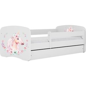 Kocot Kids - Bed babydreams wit paard met lade zonder matras 180/80 - Kinderbed - Wit