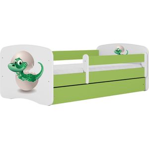 Kocot Kids - Bed babydreams groen baby dino met lade zonder matras 160/80 - Kinderbed - Groen