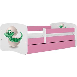 Kocot Kids - Bed babydreams roze baby dino zonder lade met matras 180/80 - Kinderbed - Roze