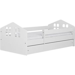 Kocot Kids - Bed Kacper wit zonder lade met matras 180/80 - Kinderbed - Wit