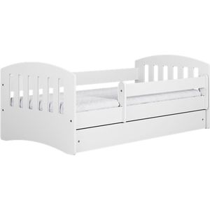 Kocot Kids - Bed classic 1 wit met lade zonder matras 160/80 - Kinderbed - Wit