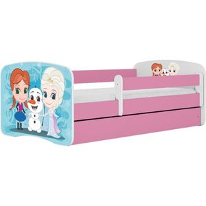 Kocot Kids - Bed babydreams roze Frozen met lade zonder matras 140/70 - Kinderbed - Roze