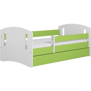 Kocot Kids - Bed classic 2 groen met lade zonder matras 140/80 - Kinderbed - Groen