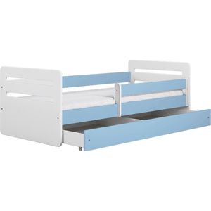 Kocot Kids - Bed Tomi blauw met lade met matras 160/80 - Kinderbed - Blauw