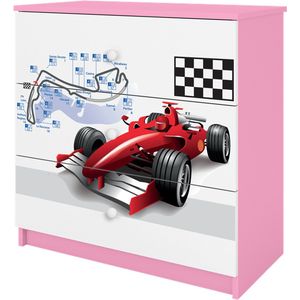 Kocot Kids - Ladekast babydreams roze Formule 1 - Halfhoge kast - Roze