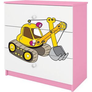 Kocot Kids - Ladekast Babydreams roze graafmachine - Halfhoge kast - Roze