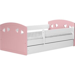 Kocot Kids - Bed Julia lichtroze zonder lade met matras 160/80 - Kinderbed - Roze