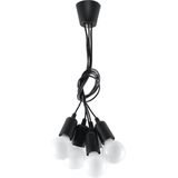 Sollux Lighting - Hanglamp DIEGO 5 zwart