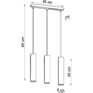 Hanglamp Luvo 3-Lichts Beton - Giga Meubel