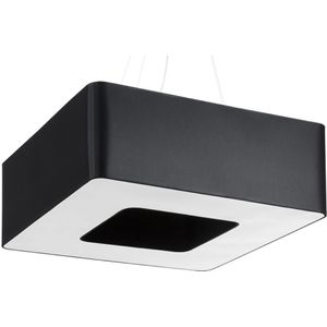 Sollux Lighting Kroonluchte Urano - 112x60x60cm - E27 - zwart - stof/PVC/staal