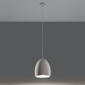 SOLLUX LIGHTING Hanglamp Wula met kap van witte keramiek