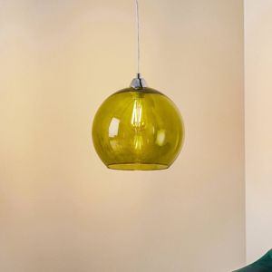 SOLLUX LIGHTING Hanglamp Colour, glazen kap groen